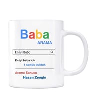 Kişiye Özel İsimli Arama Motoru Kupa Bardak - Baba