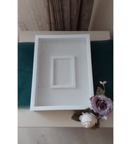 30x40 Cm Beyaz Fotoğraf Bölümlü! İsimsiz Ledsiz ! Gül Saklama Kutusu