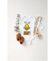 Unisex Bebek Evinizin Neşesi Geldi Baskılı Body Zıbın