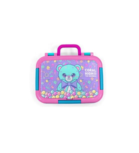 CORAL HIGH 39105 KIDS MİLKA ŞEKER AYICIK DESENLİ 2 BÖLMELİ PASLANMAZ ÇELİK YEMEK KABI