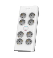 PHILIPS 8-li SPN7080WA/62 900 Joules Akım Koruma Prizi Beyaz