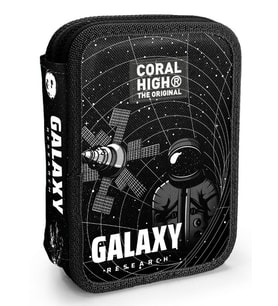 Coral High İki Katlı Düzenleyici Kalem Kutusu - Siyah Galaxy, Erkek Çocuk, Siyah Galaxy (Çok Renkli)