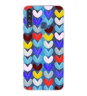 PrintiFy Samsung Galaxy A20s ile Uyumlu 1mm Slim Fit Water Color 1 Baskılı Şeffaf  Kılıf