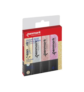 PENMARK HS-505-4S FOSFORLU KALEM SETİ METALİK SİMLİ 4 RENK BLİSTER