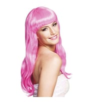 Soft Pembe Uzun Parti Peruğu (Çok Renkli)