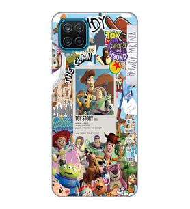 Samsung Galaxy M22 Uyumlu Toy Story Tasarımlı Şeffaf Telefon Kılıfı