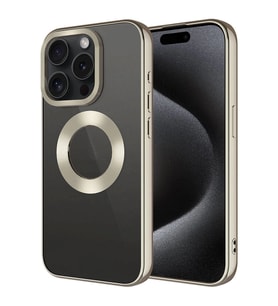Apple iPhone 15 Pro Max Kılıf Tek Kamera Çerçeveli Logo Gösteren Zore Omega Kapak