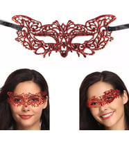 Kırmızı Dantel Masquerade Maskesi 9 No