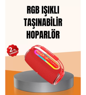 Ipx6 Su Geçirmez Rgb Led Işıklı Taşınabilir Bluetooth Hoparlör 2400 Mah