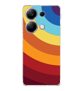 PrintiFy Xiaomi Redmi Note 13 Uyumlu Kamera Korumalı Renk Cümbüşü A Tasarımlı Şeffaf Kılıf