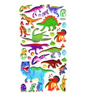 Sticker Kabartmalı Stiker Defter, Planlayıcı Etiket (lbu-002) - 17X9 cm - Dinozor