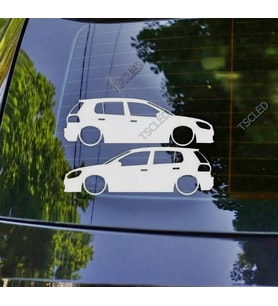Golf MK6 GTI Kelebek Cam Oto Sticker 17 CM 2 Adet