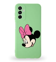 Samsung Galaxy A04s Uyumlu Lansman Kılıf Altı Kapalı İçi Kadife  Minnie Mouse-B Tasarımlı  Kapak (Şeffaf)
