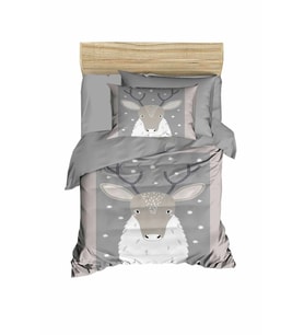 Yenidoğan Kız / Erkek Unisex Bebek Nevresim Takımı %100 Pamuklu Geyik