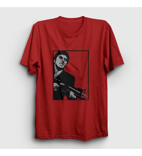 Presmono Unisex Kırmızı Fire Film Scarface T-Shirt 250740tt