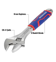 WORKPRO WP272012 250mm Cr-V Profesyonel Kurbağacık Anahtar