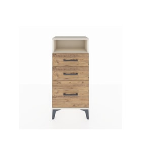 Arges Komodin Tek Raflı 3 Çekmeceli 44x30x96 Aytaşı-Çam