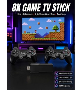8K Ultra HD Game Box 36500 Oyunlu Game Stick Oyun Konsolu