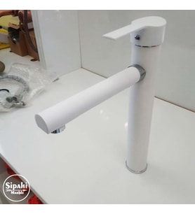 Sipahi Marble Beyaz Çanak Lavabo Bataryası