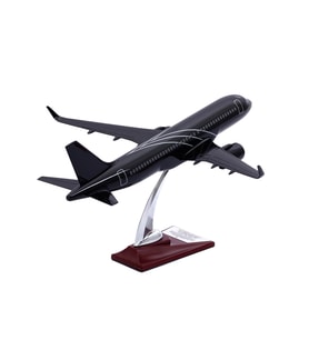 Zekupp - Maket Uçak - Airbus 320-200 1/100 - SİYAH ÖZEL TASARIM Model Uçak