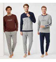 Erkek Pamuklu 3 Adet 2'li Pijama Takımı BB2237