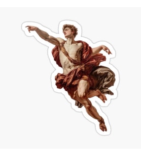Zeus Gold Sticker Etiket Sticker 19CM