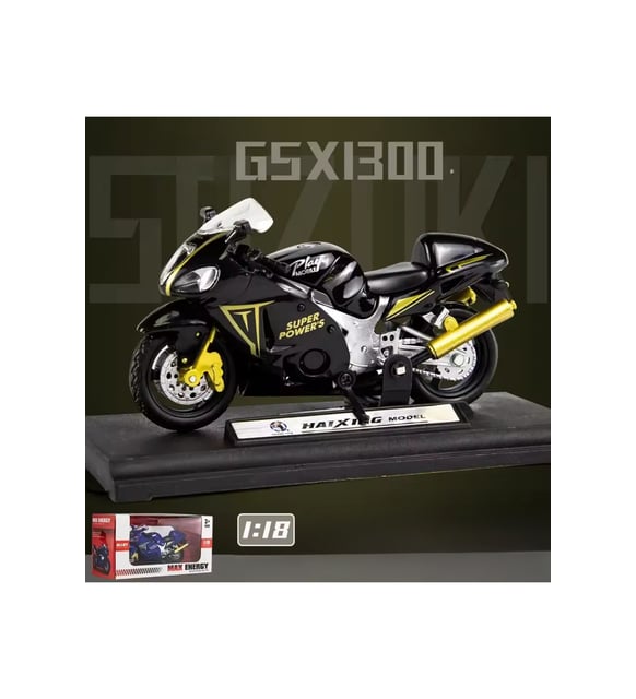 Suzuki Hayabusa GSX1300 Die Cast Model Motorsiklet Standlı İnce