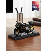 Suzuki Hayabusa GSX1300 Die Cast Model Motorsiklet Standlı İnce Detay 1:18 Ölçek