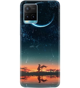 Vivo Y11S Y21S Y20 Y20S Y70 Kılıf Desemli Silikon Ay ve Kız 1720