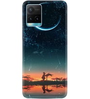 Vivo Y11S Y21S Y20 Y20S Y70 Kılıf Desemli Silikon Ay ve Kız 1720