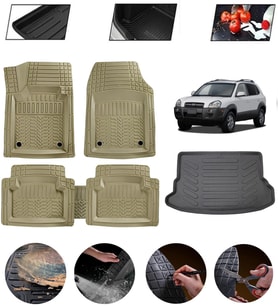 Hyundai Tucson 2005-2010 Uyumlu Paspas Araca Özel Bagaj Havuzu MBS Bej