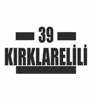 39 Kırklarelili Araba Sticker siyah 16x9 CM (Siyah)