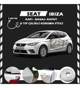 Seat Ibıza Oto Araç Kapı Koruma Fitili 5metre Parlak Beyaz Renk