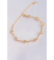 Vip Seri Pirinç Zirkon Taşlı Gold Renk Halley Model Bileklik 5886 - HPSBYI3354-4095