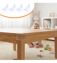Durukar® 4 Adet Kendiliğinden 3M Yapışkanlı Yumuşak ve Esnek Yapıda Sehpa,Masa,Dolap Köşe Koruyucu A