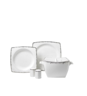 Korkmaz Bone Selection 60 Parça Kare Yemek Takımı A8424