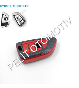 Bmw G20 G30 G01 G02 G05 G11 G32 Anahtar Kılıfı Süperlüx Keyless Kırmızı