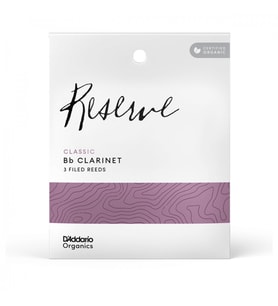 D'Addario ODCT0325 Organic Reserve Classic Bb Klarnet Kamışı No: 2.5 (Orta Seviye/Eğitim) - 3'lü Paket Kimyasalsız Doğa Dostu Üretim ve Berrak Ses