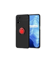 Realme 7 Pro Uyumlu Kılıf Zore Ravel Silikon Kapak (Siyah-Kırmızı)
