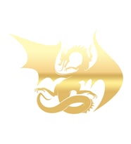 Ejderha Sticker 17x17 Cm Gold