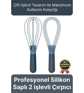 Profesyonel Dayanıklı Yapışmaz Çeyiz Mutfak Yumurta Kek Düz Balon Silikon Saplı 2 işlevli Çırpıcı