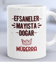 Kişiye Özel Efsaneler Mayısta Doğar Hediye Kupa Bardak Doğum Günü Hediyesi (Beyaz)