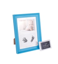 Bebek El ve Ayak İzi Fotoğraf Çerçevesi – Pembe 22x27cm (Mavi)