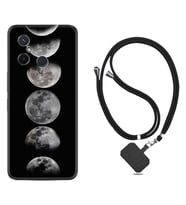 Xiaomi Redmi 12C Kılıf Resimli Boyun Askılı İpli Desenli Silikon Great Moons 1354