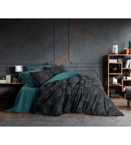 Cotton Box Dark Çift Kişilik Nevresim Takımı Noche Petrol