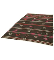 Kahverengi Geometrik Stil Bohem Kilim El Dokuma Salon Koridor Yatak Odası Dekoratif