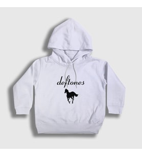Presmono Unisex Çocuk Beyaz Horse Deftones Kapüşonlu Sweatshirt 380847tt (Beyaz)