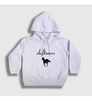 Presmono Unisex Çocuk Beyaz Horse Deftones Kapüşonlu Sweatshirt 380847tt (Beyaz)