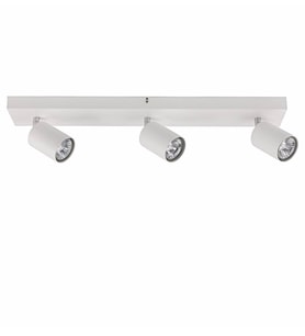 mylights  üçlü 60 cm sıralı gün ışığı ampullü led avize hareketli başlık  (Beyaz)