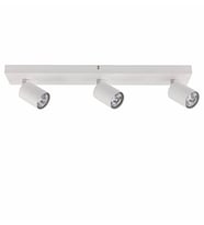 mylights  üçlü 60 cm sıralı gün ışığı ampullü led avize hareketli başlık  (Beyaz)